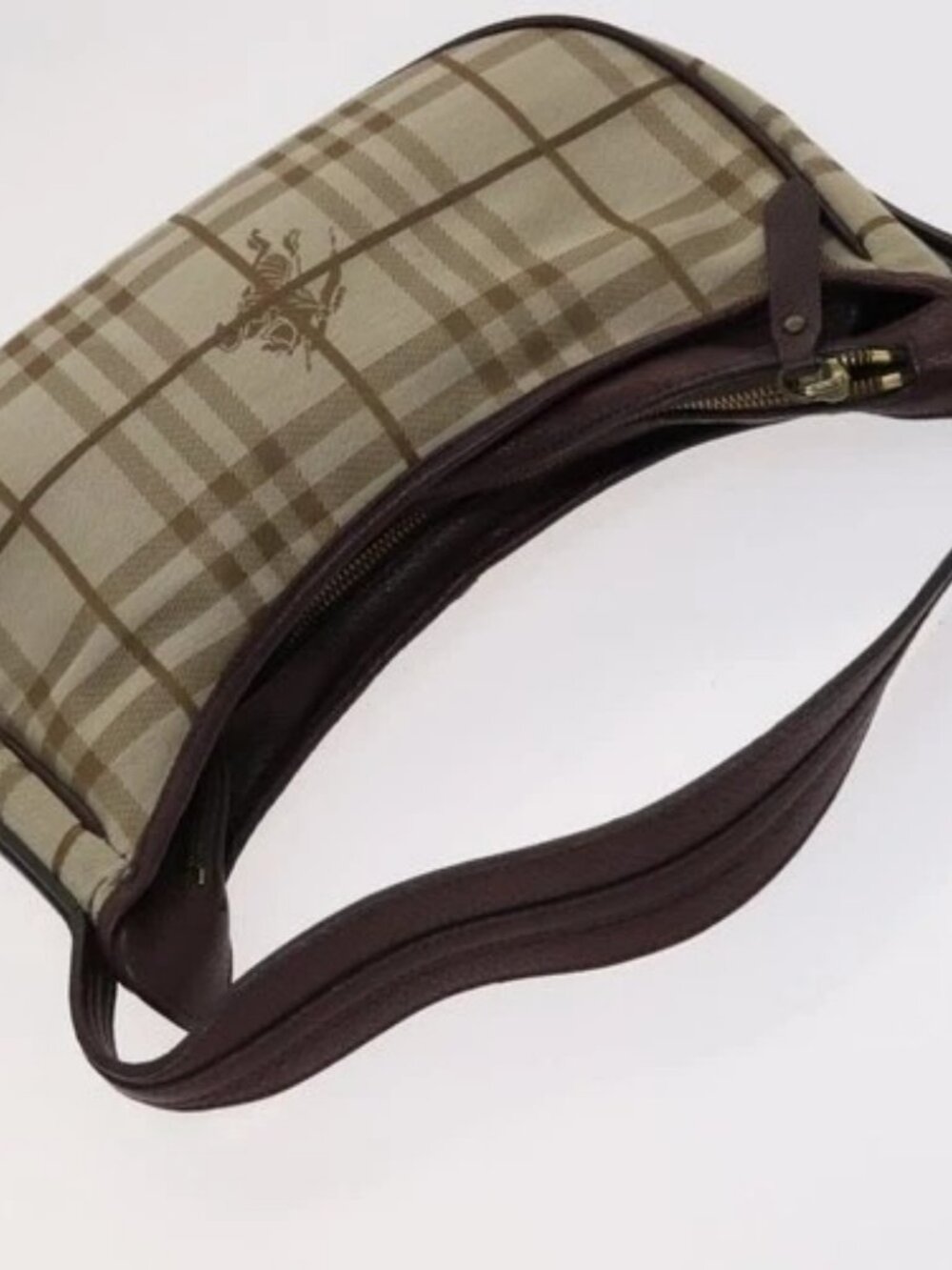 BURBERRY Nova Check Blue Label Shoulder Bag Canvas 2 Set Beige Gray Auth bs21820 - Picture 11 of 15